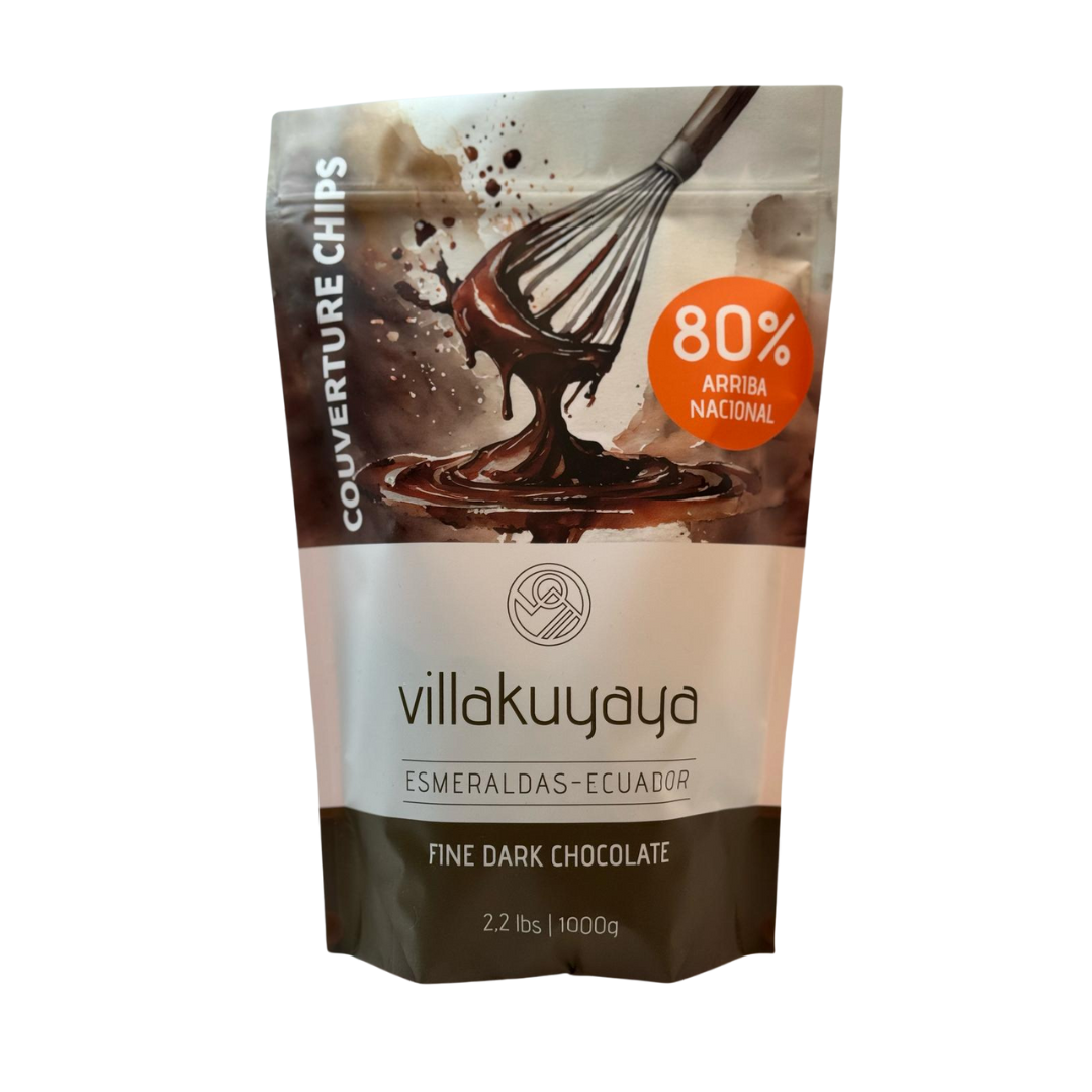 Premium Dark Chocolate COUVERTURE CHIPS 80% — VillaKuyaya